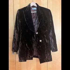 Vintage Dolce Gabbana velvet blazer skirt set